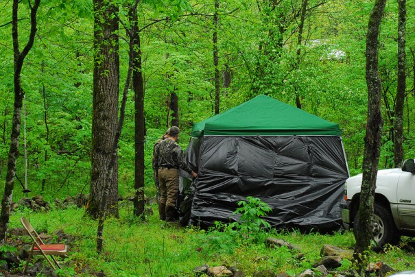 The Overwatch tent in better days (right after it was constructed)